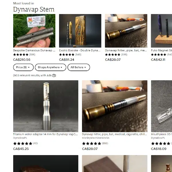 dynavap etsy stems