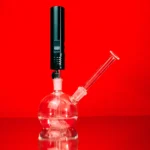 Arizer Air Max with WPA on a bubbler with stem and aromatherapy bowl.