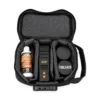 F20 Smell Proof Vape Case packed with Venty vaporizer, cleaning solution, and storage jars