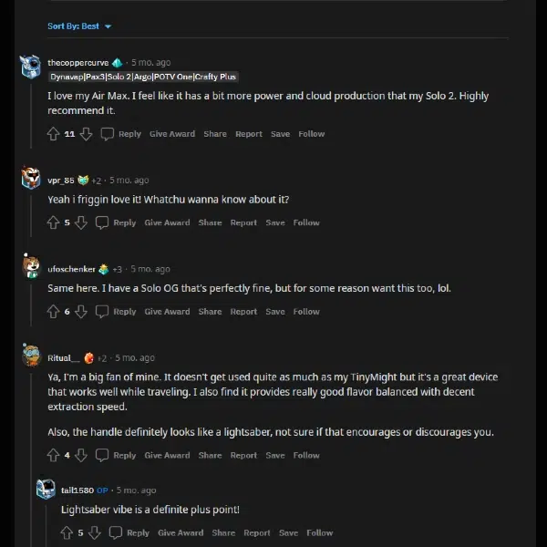 arizer air max reddit consensus