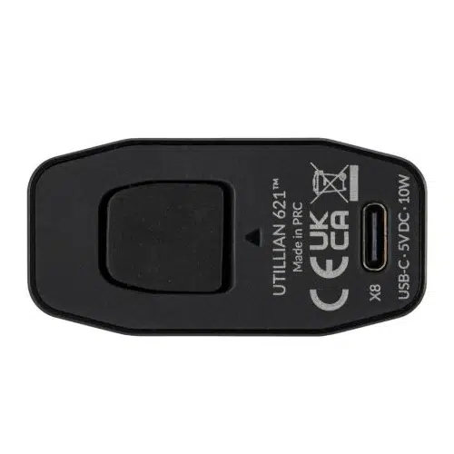 Utillian 621 Vaporizer bottom displaying its USB-C Charging port and the stirring tool