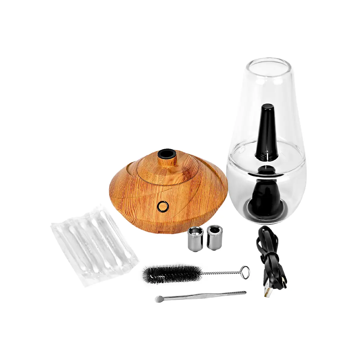 All Accessories Included with the Zenco Flow in Wood Color