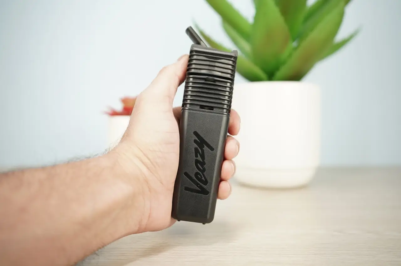 Veazy Vaporizer in hand