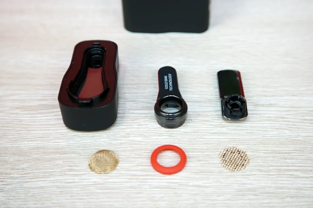 Fully disassembled Utillian 850 mouthpiece components for maintenance and cleaning