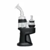 Ispire Daab E-Rig Kit black induction electric rig side profile view showing borosilicate glass water pipe