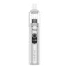 Yocan Orbit 2.0 Concentrate Vaporizer Pen in metallic silver with clear quartz glass mouthpiece and OLED screen