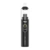 Yocan Orbit 2.0 Wax Vaporizer Pen in metallic black featuring clear glass mouthpiece and digital OLED display