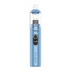Yocan Orbit 2.0 Wax Vaporizer Pen in sky blue with clear quartz glass mouthpiece and digital screen display