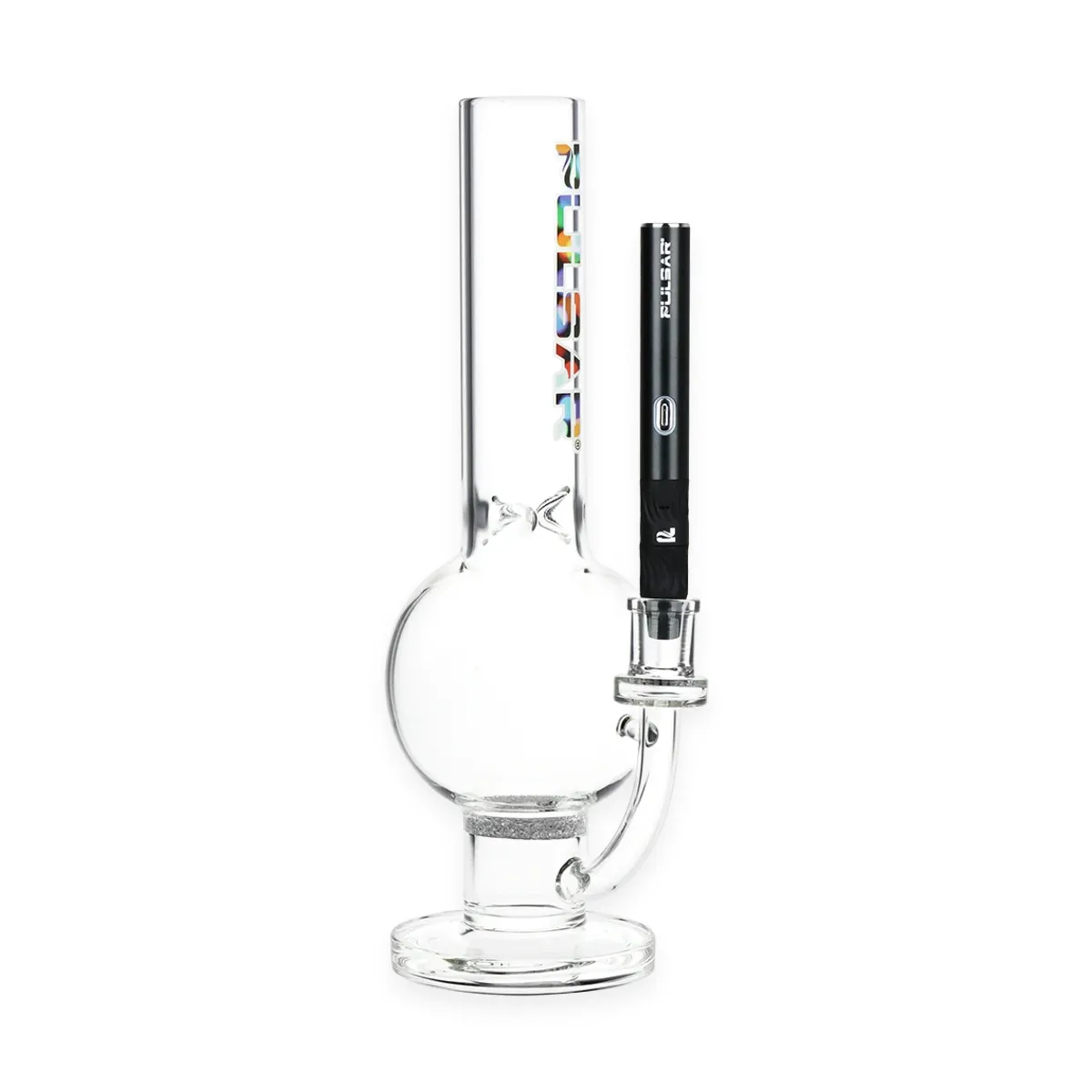 Pulsar 510 DL Delta Black Vape Pen Inserted into Glass Water Pipe Joint