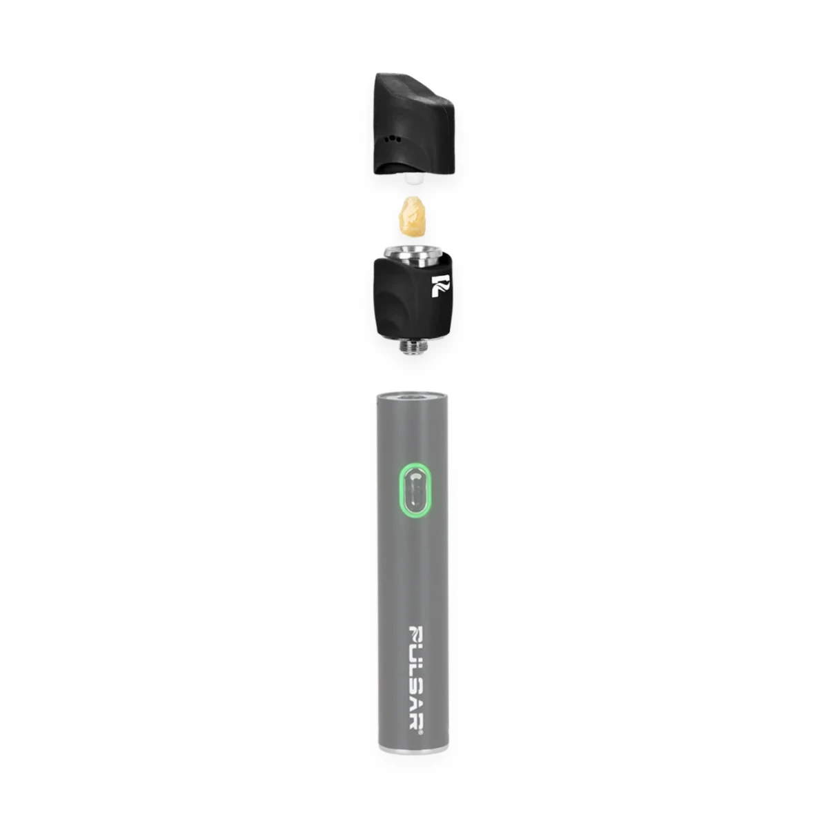 Pulsar 510 Delta Wax Atomizer Exploded View with Concentrate Dab and Vape Battery Base