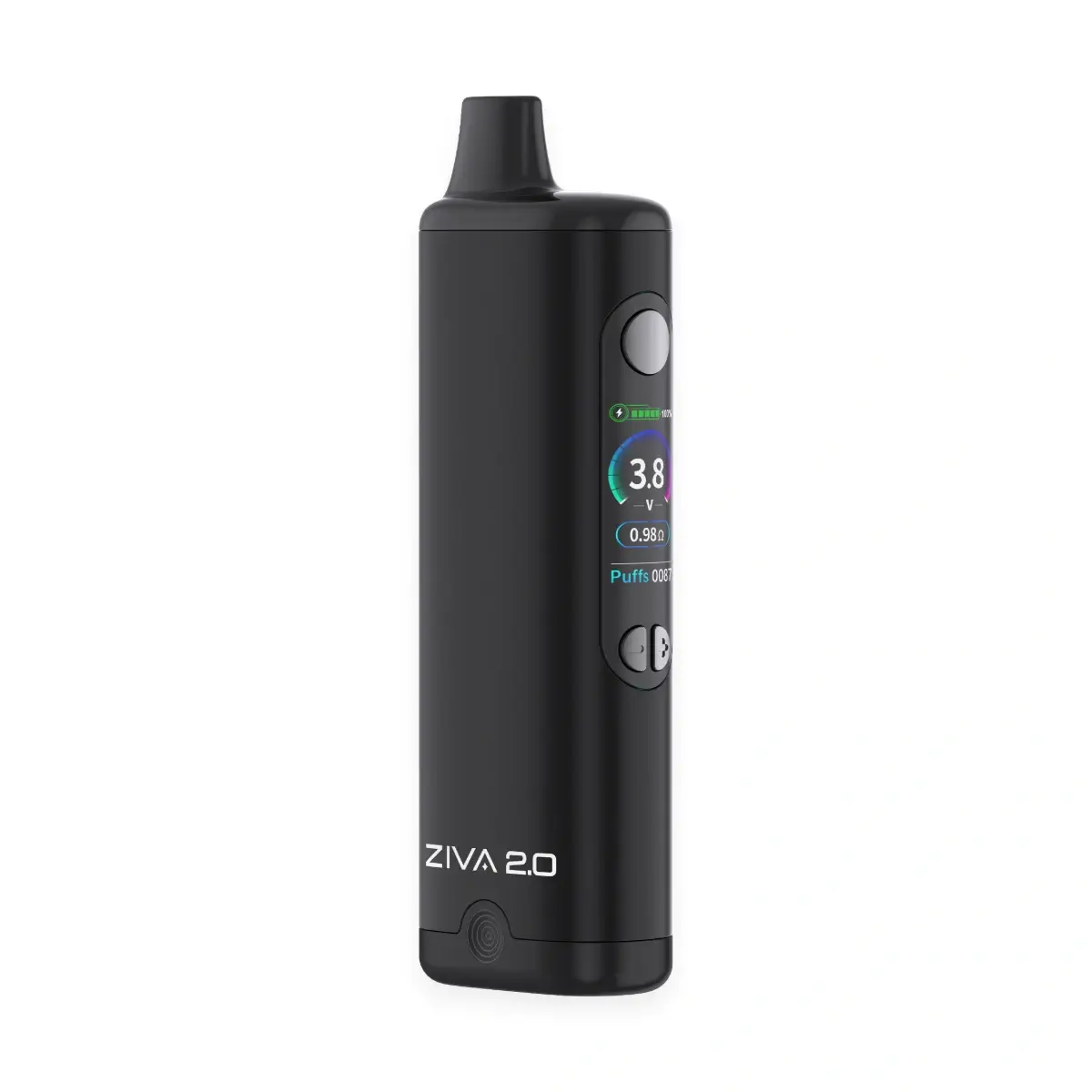 Yocan Ziva 2.0 Smart Incognito Cartridge Battery in Black with TFT Color Display