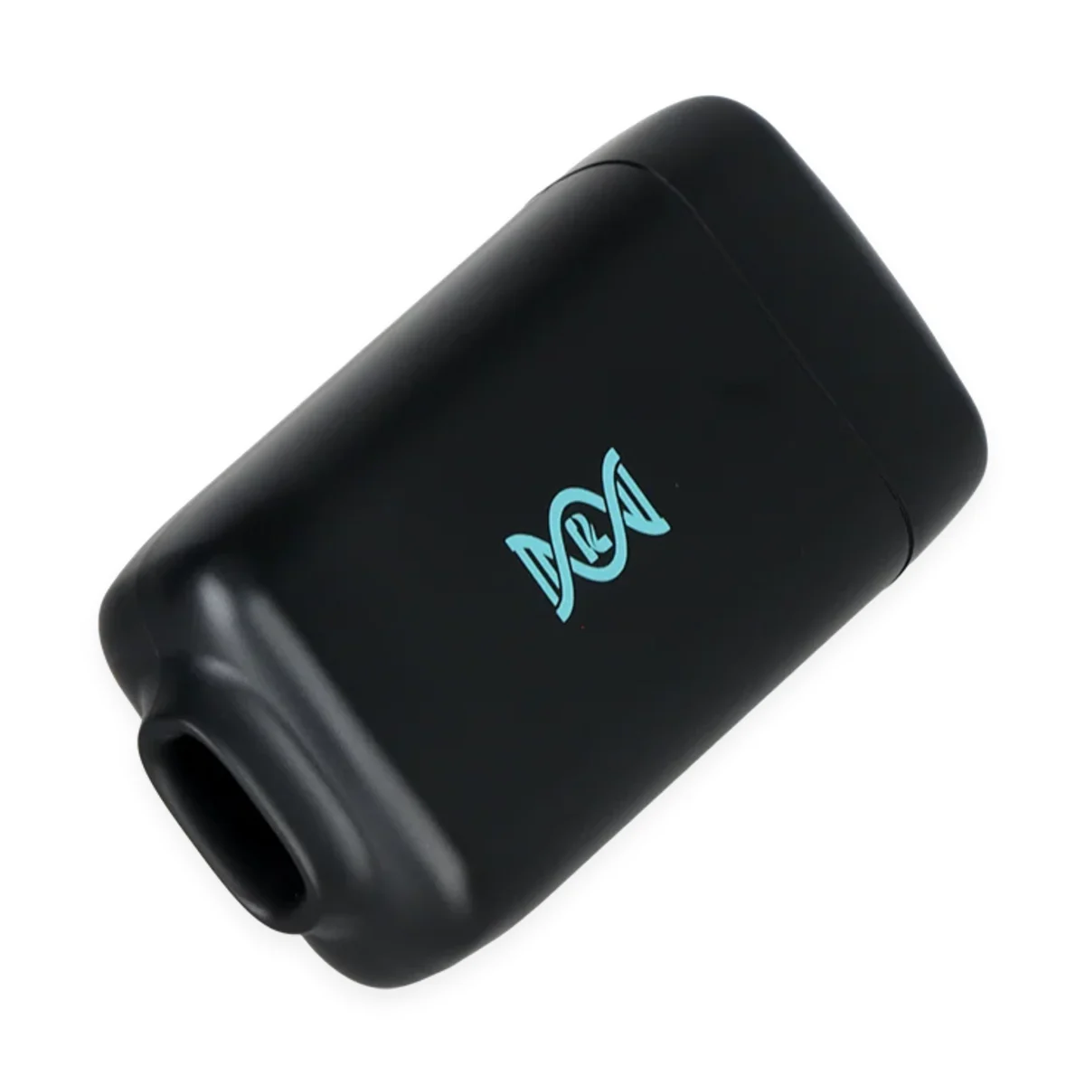 Black Pulsar Core personal air filter angled view showing oval mouthpiece