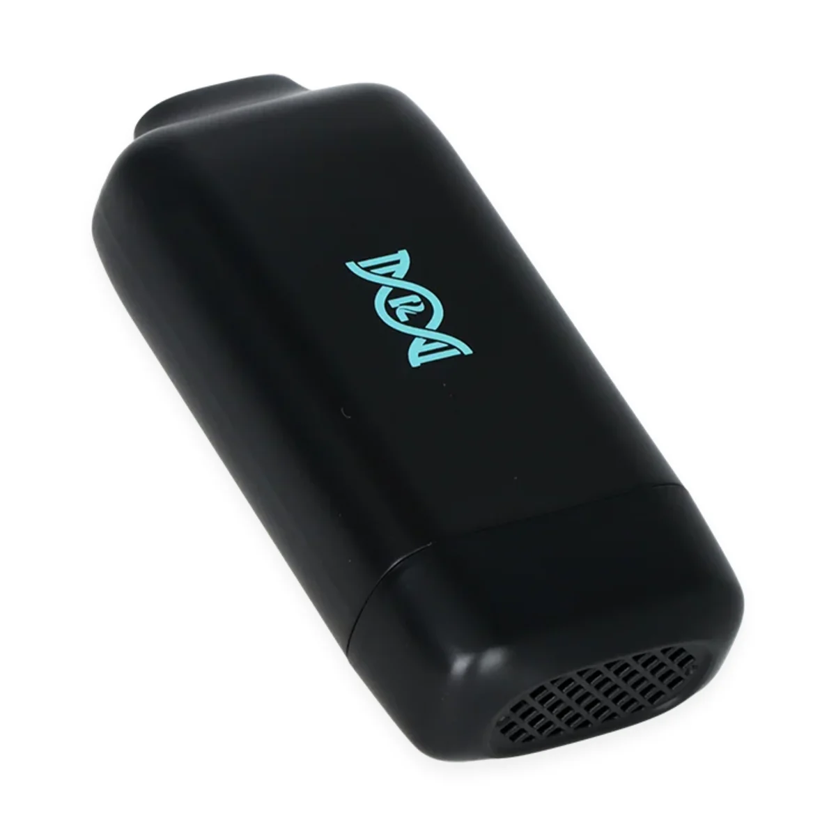 Black Pulsar Core personal air filter with vented base and turquoise logo