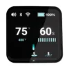 Focus V Carta 3 digital OLED screen interface showing temperature, timer, battery, and connection status